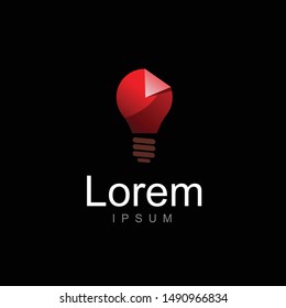 unique light bulb logo icon with modern design. vector template illustration