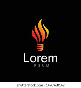 unique light bulb logo icon with modern design. vector template illustration