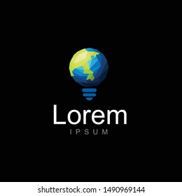 unique light bulb logo icon with modern design. vector template illustration