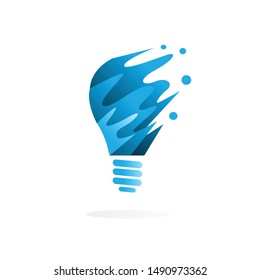 unique light bulb logo icon with modern design. vector template illustration