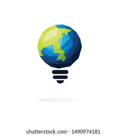 unique light bulb logo icon with modern design. vector template illustration