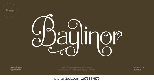 Unique light display font vector