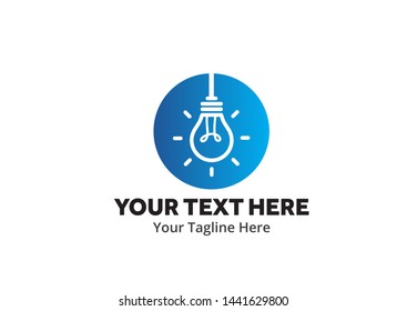 unique lightbulb idea simple logo creative design in flat style with color . light bulb idea logo creative design for identity and business