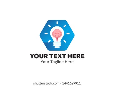 unique lightbulb idea simple logo creative design in flat style with color . light bulb idea logo creative design for identity and business
