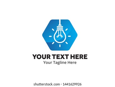unique lightbulb idea simple logo creative design in flat style with color . light bulb idea logo creative design for identity and business