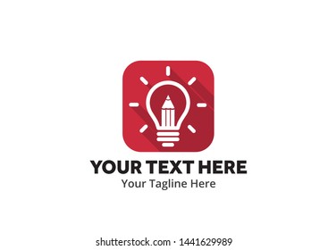 unique lightbulb idea simple logo creative design in flat style with color . light bulb idea logo creative design for identity and business