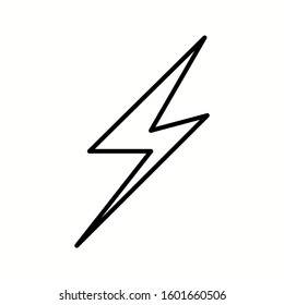 Unique Lightening II Vector Line Icon
