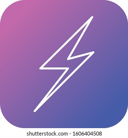 Unique Lightening II Vector Line Icon