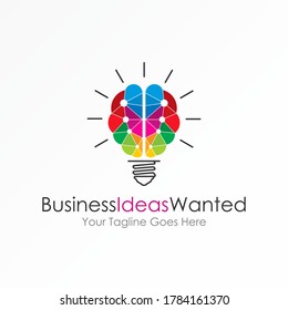 unique Lighting and color Brain with brain image graphic icon logo design abstract concept vector stock. Can be used as a symbol related to creative or tech