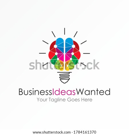 unique Lighting and color Brain with brain image graphic icon logo design abstract concept vector stock. Can be used as a symbol related to creative or tech