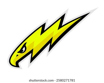 UNIQUE LIGHTNING BIRD LOGO DESIGN