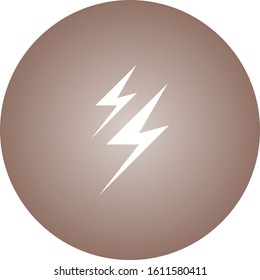 Unique Lightning Vector Glyph Icon
