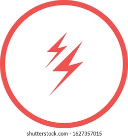 Unique Lightning Vector Glyph Icon