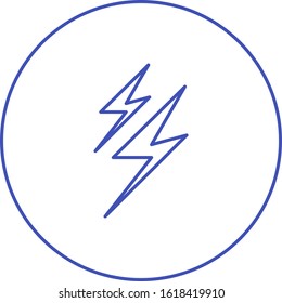 Unique Lightning Vector Line Icon