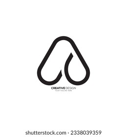 Unique line art modern letter A with fashion monogram logo. A logo