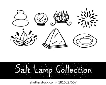 Unique Line Style Vector Salt Lamp collection