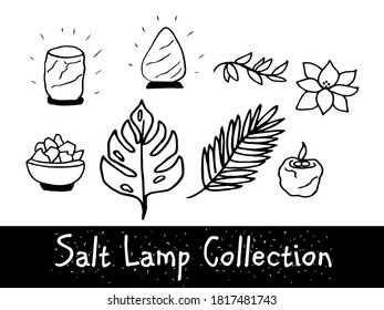 Unique Line Style Vector Salt Lamp collection