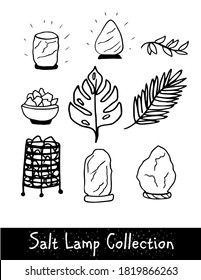 Unique Line Style Vector Salt Lamp collection