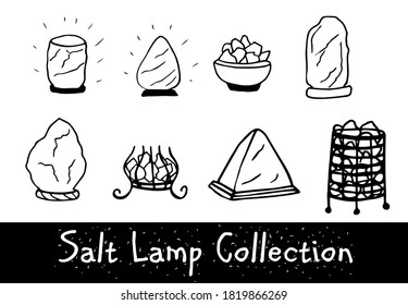 Unique Line Style Vector Salt Lamp collection