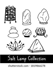Unique Line Style Vector Salt Lamp collection