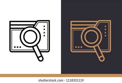 Unique linear icon of Local search. Cloud computing and internet technology icon. Suitable for presentation, mobile apps, website, interfaces and print