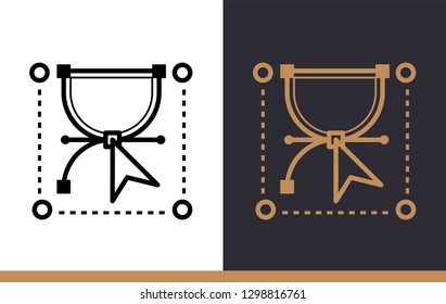 Unique linear icon of Object settings. 3D Printing, modeling. Suitable for infographics, websites, print media and interfaces