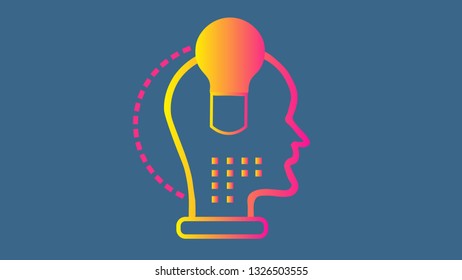 Unique linear icon Smart ideas. Online education, e-learning. Modern outline icons for mobile application