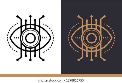 Unique linear icon of Visual sketching. 3D Printing, modeling. Suitable for infographics, websites, print media and interfaces