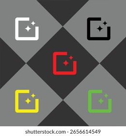 Unique liner icon design with multi color.