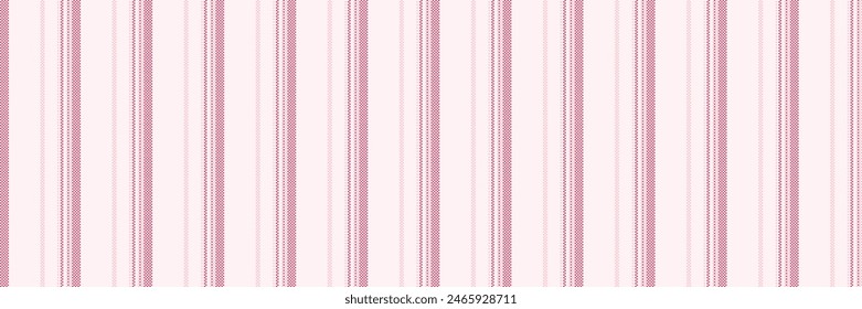 Unique lines texture seamless, colourful fabric stripe background. Minimalist vertical textile pattern vector in lavender blush and red color.