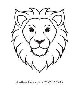The unique lion head vector art.