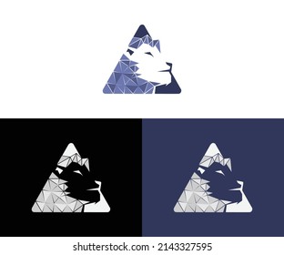 unique lion logo design illustration