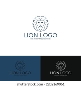Plantilla única de diseño de logotipo de león.