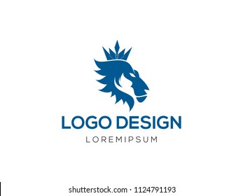 unique lion logo illustration