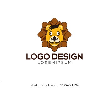 unique lion logo illustration