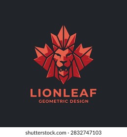 Unique lion and maple leaf fusion logo. Symbolizes Canadian pride and strength.