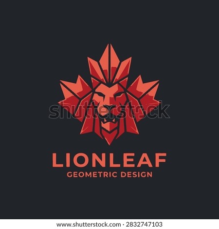 Unique lion and maple leaf fusion logo. Symbolizes Canadian pride and strength.
