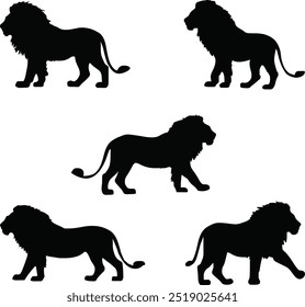 Unique Lion Silhouette Collection Designs