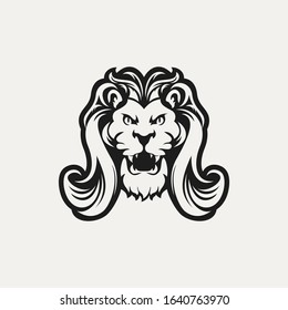 Unique lion vector design logo