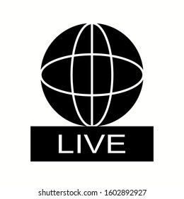 Unique Live News Vector Glyph Icon