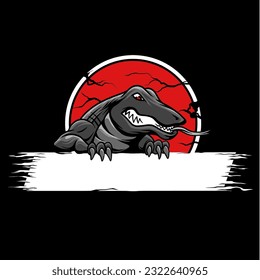 unique lizard vector logo design for design materials