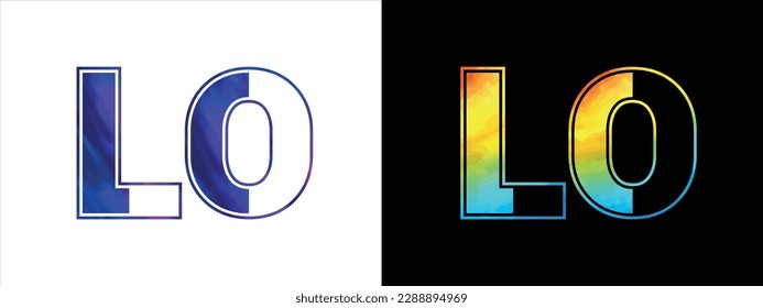 Unique LO letter logo Icon vector template. Premium stylish alphabet logo design for corporate business