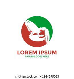 Unique lobster logo template. sea food. vector. editable. simple shape. minimalist color. memorable