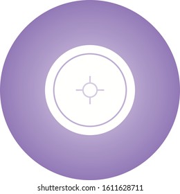 Unique Location Access Vector Glyph Icon