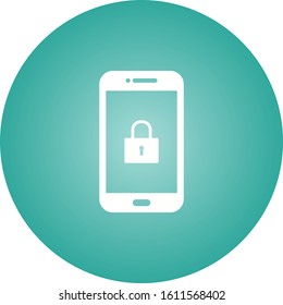 Unique Lock Screen Vector Glyph Icon