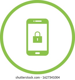 Unique Lock Screen Vector Glyph Icon