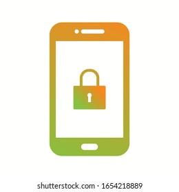 Unique Lock Screen Vector Glyph Icon