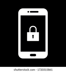 Unique Lock Screen Vector Glyph Icon