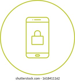 Unique Locked Account Vector Line Icon