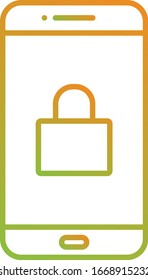 Unique Locked Account Vector Line Icon